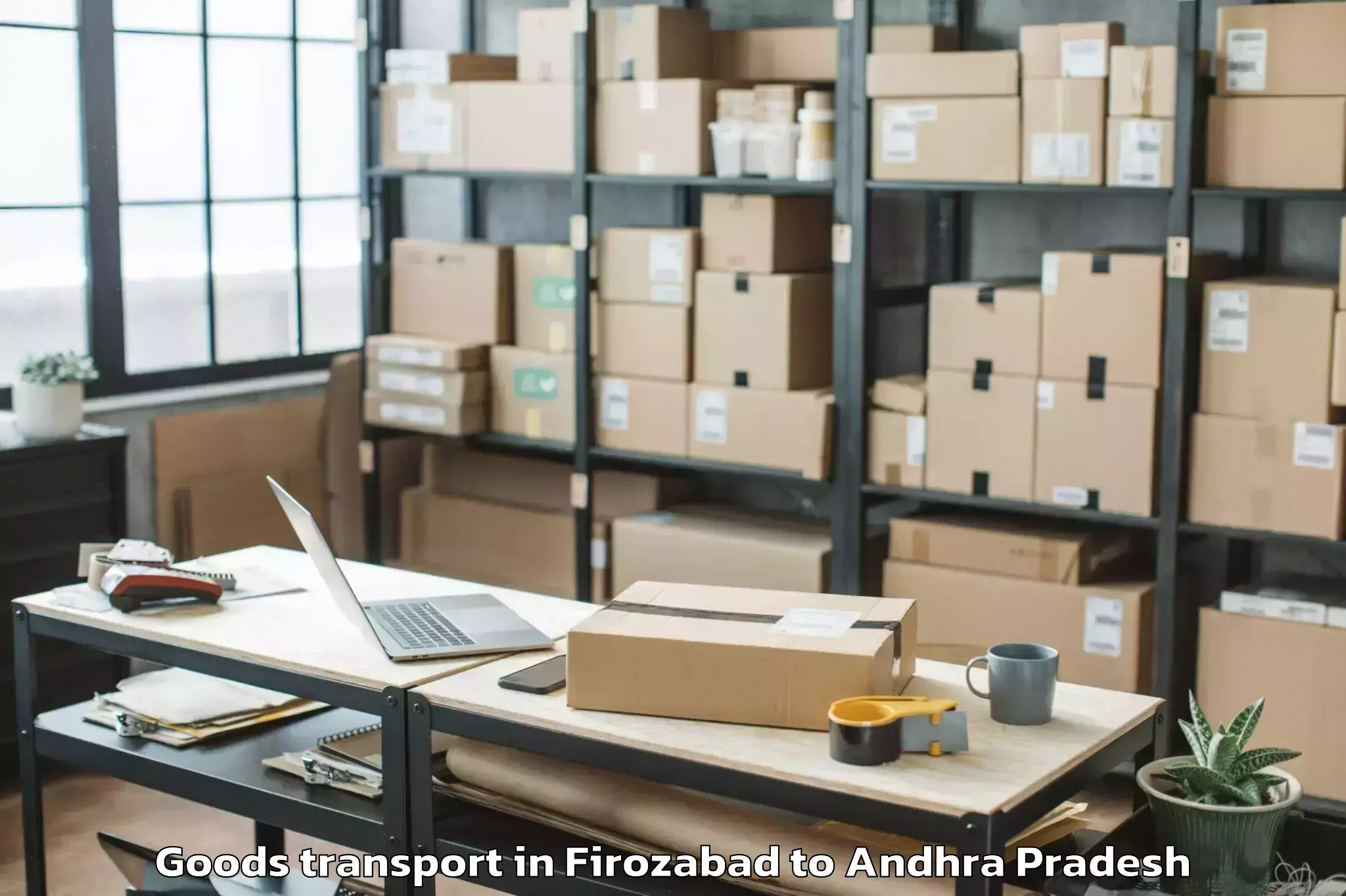 Hassle-Free Firozabad to Podili Goods Transport